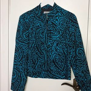 Molly & Max petite teal blue and black jacket PS